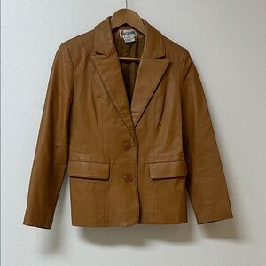Bagatelle Tan Leather Blazer women’s size 4